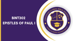 BITH302 EPISTLES OF PAUL