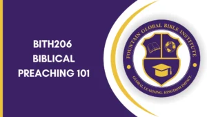 BTH206 PREACHING 101