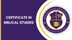 MODULE 2. Certificate in Biblical Studies