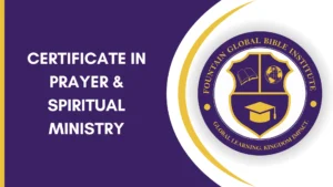 MODULE 6. Certificate in Prayer & Spiritual Ministry