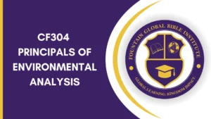 CF304 – Principals of Environmental Analysis